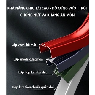 Thang Chữ A Gấp Gọn 3 - 4 - 5 - 6 -7 -8 Bậc Thép Chịu Lực Tải Trọng 500kg  Chân Đế CHống Trơn Trượt Bảo Hành 12 Thá