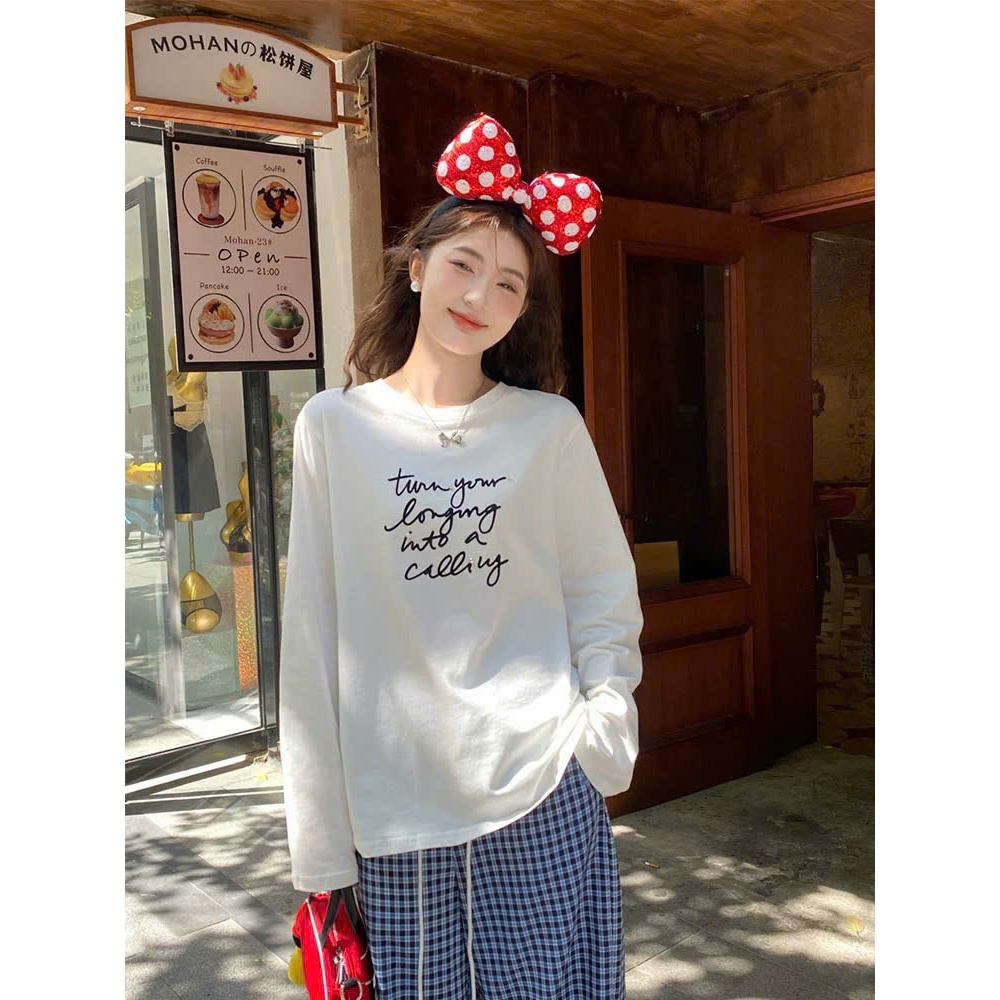 BST Thu Đông Áo dài tay Dáng rộng in hình Stype Hàn Quốc JULY FASHION,  ÁO thun tay dài chất thun xượt mềm mịn ấm áp