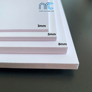 Combo 2 Tấm fomex trắng, Bìa fomex dày 3mm, 5mm, 8mm, Bìa fomex trắng làm đồ handmade