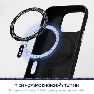 Ốp Lưng iPhone 17 Pro Max Mặt Nhám Chống Bám Tay Có Vòng Nam Châm