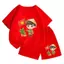 Bộ Cộc Tay Cho Bé – In Hình Bé Trai Cầm Cờ Việt Nam, Vải Cotton Thoáng Mát Dễ Mặc (M 227)