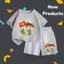 Set Cộc Tay Cotton Mềm – In Bé Trai Áo Xanh Cầm Lá Cờ Việt Nam, Bé Mặc Dễ Chịu (M 227)