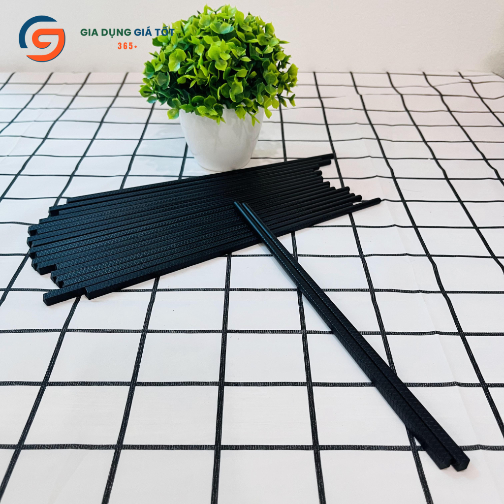 Vỉ 10 đôi đũa phíp Nhật kháng khuẩn - đũa ăn chống trơn trượt, bền đẹp, dễ vệ sinh