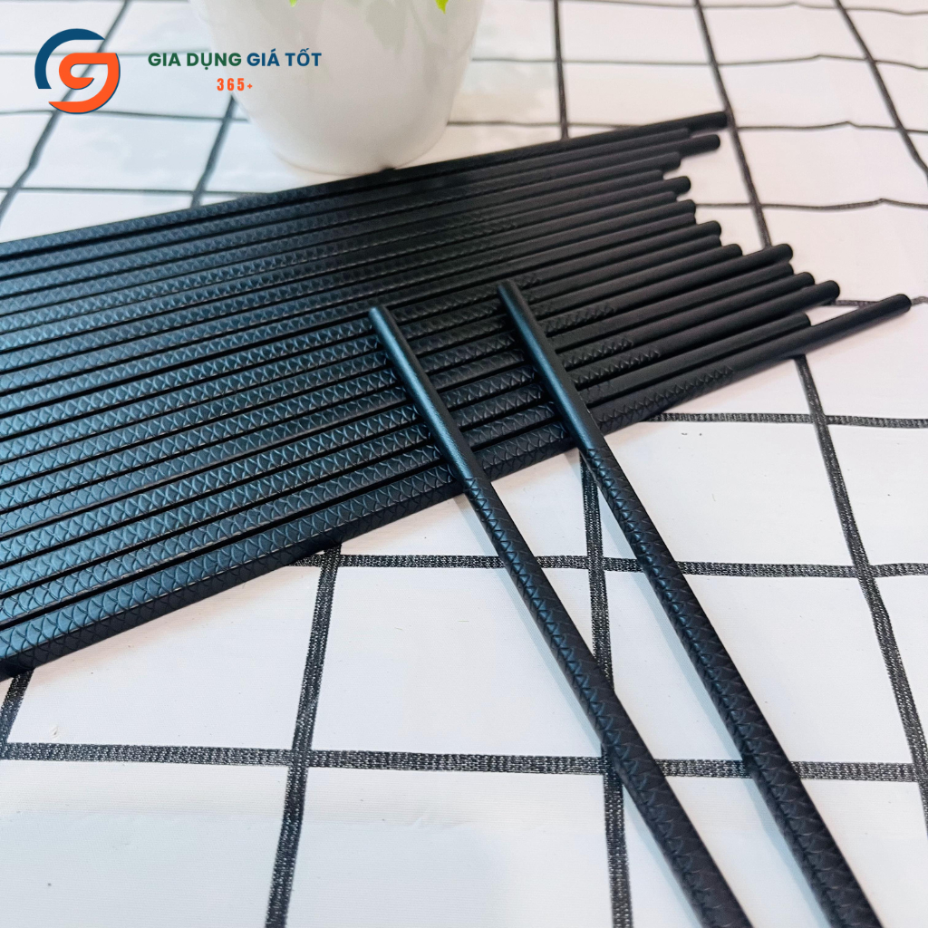 Vỉ 10 đôi đũa phíp Nhật kháng khuẩn - đũa ăn chống trơn trượt, bền đẹp, dễ vệ sinh