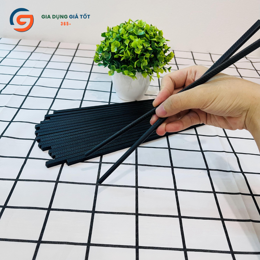 Vỉ 10 đôi đũa phíp Nhật kháng khuẩn - đũa ăn chống trơn trượt, bền đẹp, dễ vệ sinh