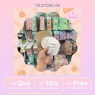 Bông tẩy trang sợi tre cotton tái sử dụng đa năng lẻ 1 miếng