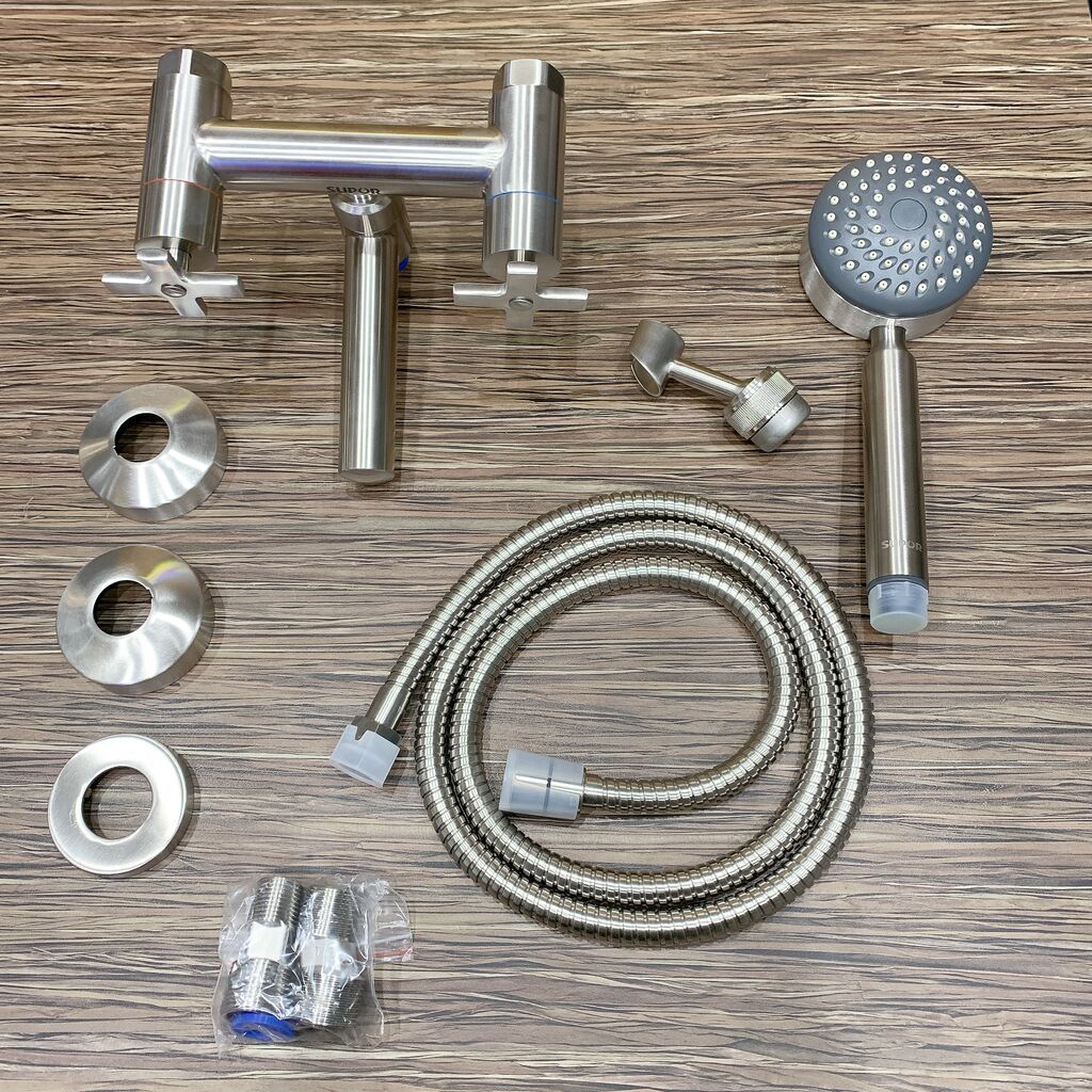 [ Cam Kết Chính Hãng ] Bộ sen tắm SUPOR 212302-02-LS, có vòi rửa chân, bát sen to, inox 304 xịn