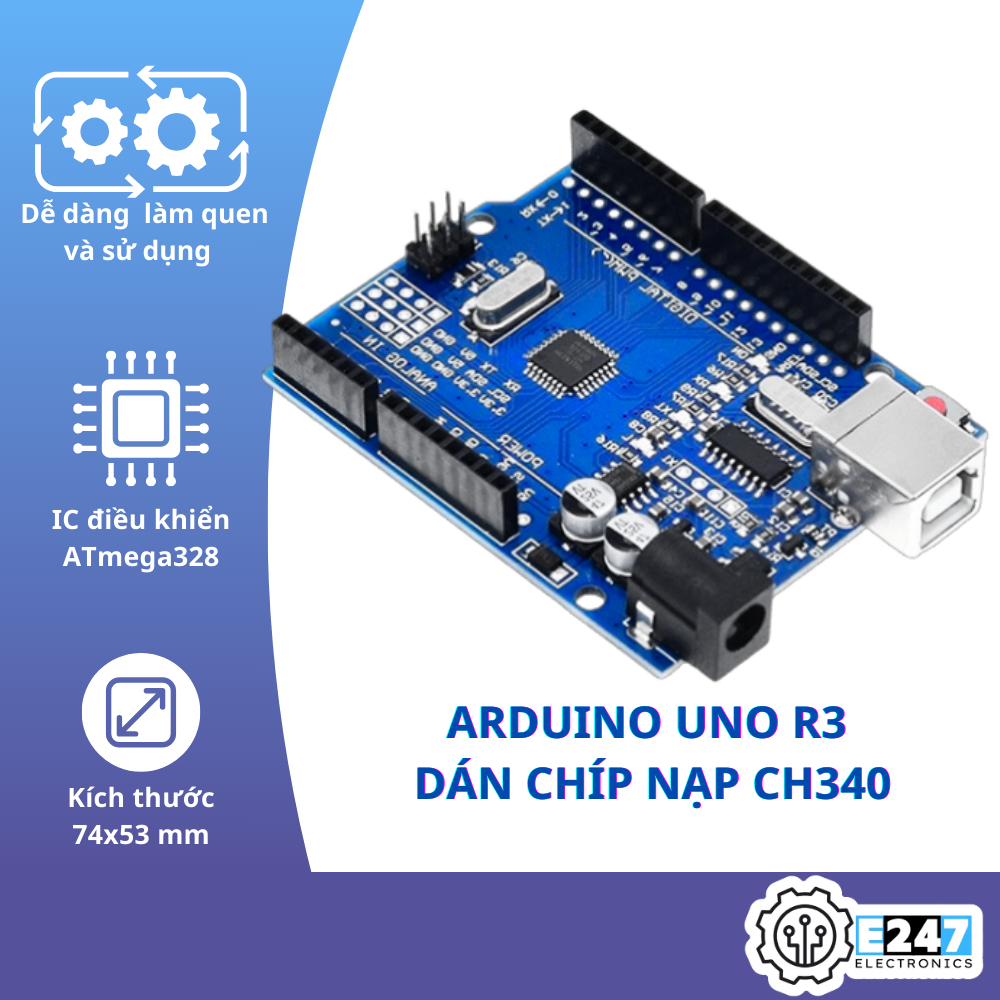 MẠCH ARDUINO UNO R3 DÁN CHÍP NẠP CH340 | Shopee Việt Nam
