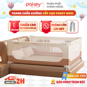 Thanh Chắn Giường Pakey Gấp Gọn NEW, Thanh Chặn Cửa Cho Bé An Toàn Mẫu Cao Cấp Mới Nhất