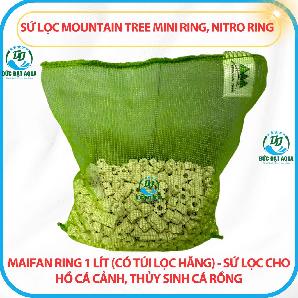 Sứ Lọc MOUNTAIN TREE Mini Ring, Nitro Ring, Maifan Ring 1 Lít có Túi Lọc Hãng - Sứ Lọc Cho Hồ Cá koi 2