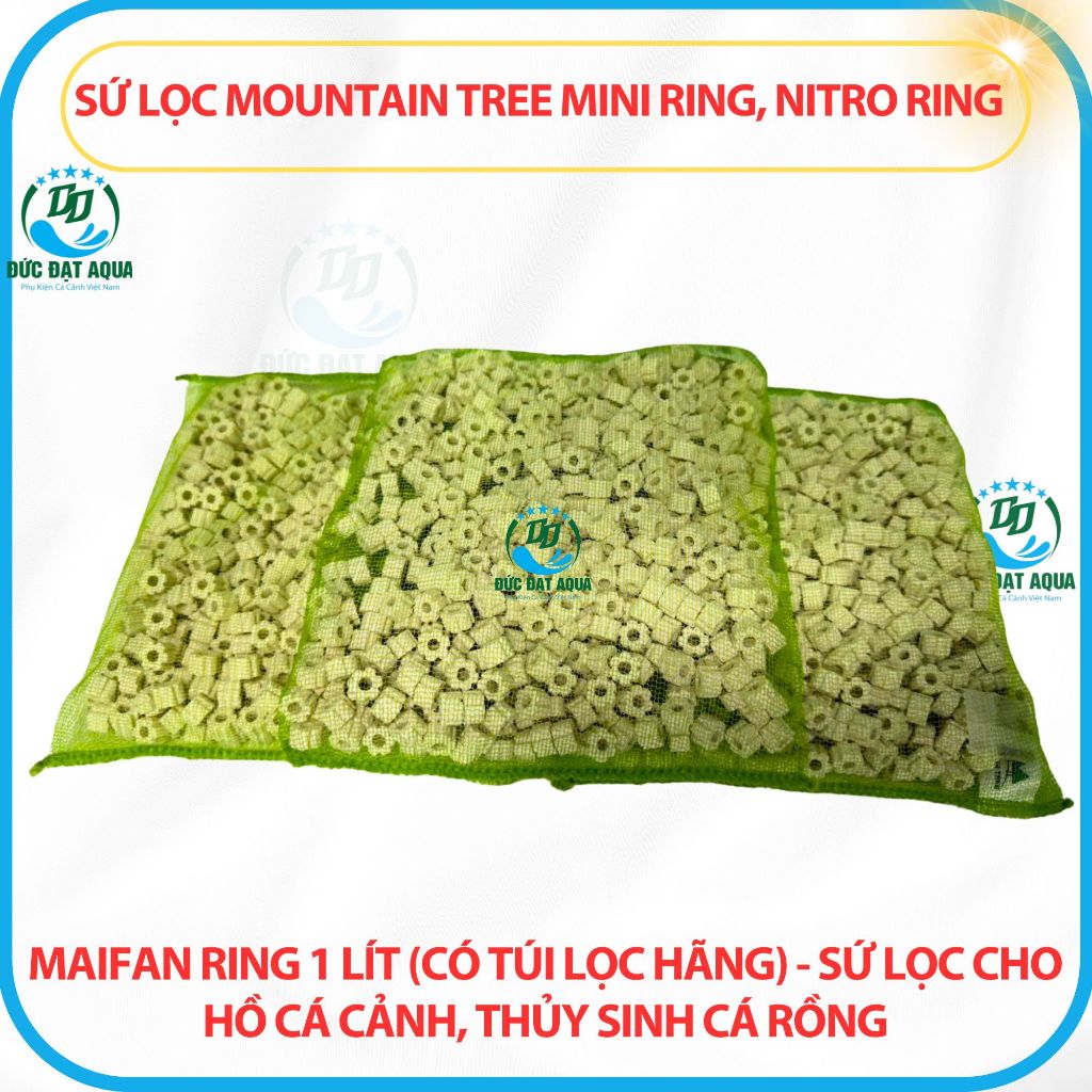 Sứ Lọc MOUNTAIN TREE Mini Ring, Nitro Ring, Maifan Ring 1 Lít có Túi Lọc Hãng - Sứ Lọc Cho Hồ Cá koi 4