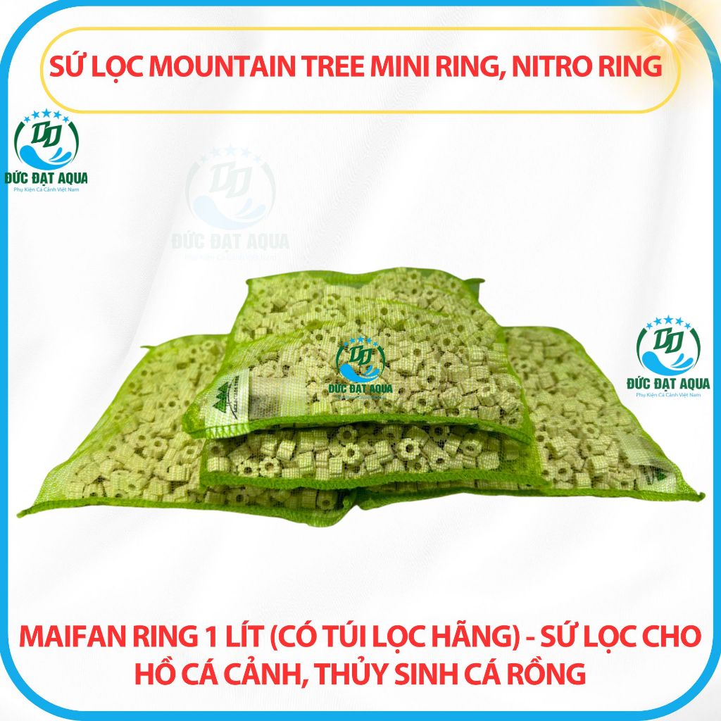 Sứ Lọc MOUNTAIN TREE Mini Ring, Nitro Ring, Maifan Ring 1 Lít có Túi Lọc Hãng - Sứ Lọc Cho Hồ Cá koi 5