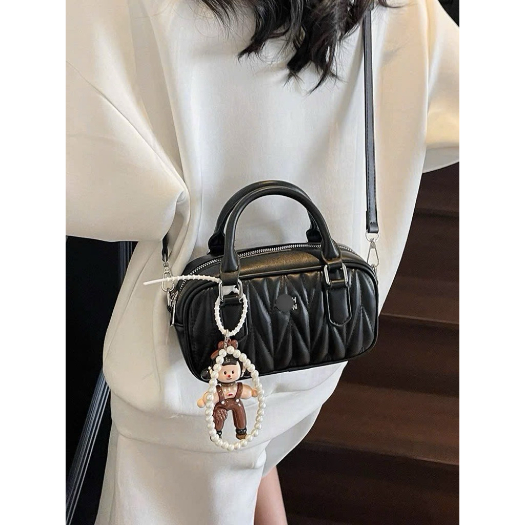 (TẶNG MÓC TREO) Túi xách đeo chéo đeo vai cầm tay da mịn trám dày dặn mền đứng form size 22 T01
