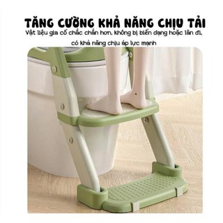 {KAIDOKIDS} Bô vệ sinh bệ ngồi bồn cầu cho bé 2IN1,gấp gọn, có tay vịn, trống trượt an toàn