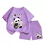 Bộ đồ trẻ em – Hình Gấu Trúc Panda và Kẹo Mút Vàng, chất cotton mềm thoáng, mặc dễ chịu (M 195)