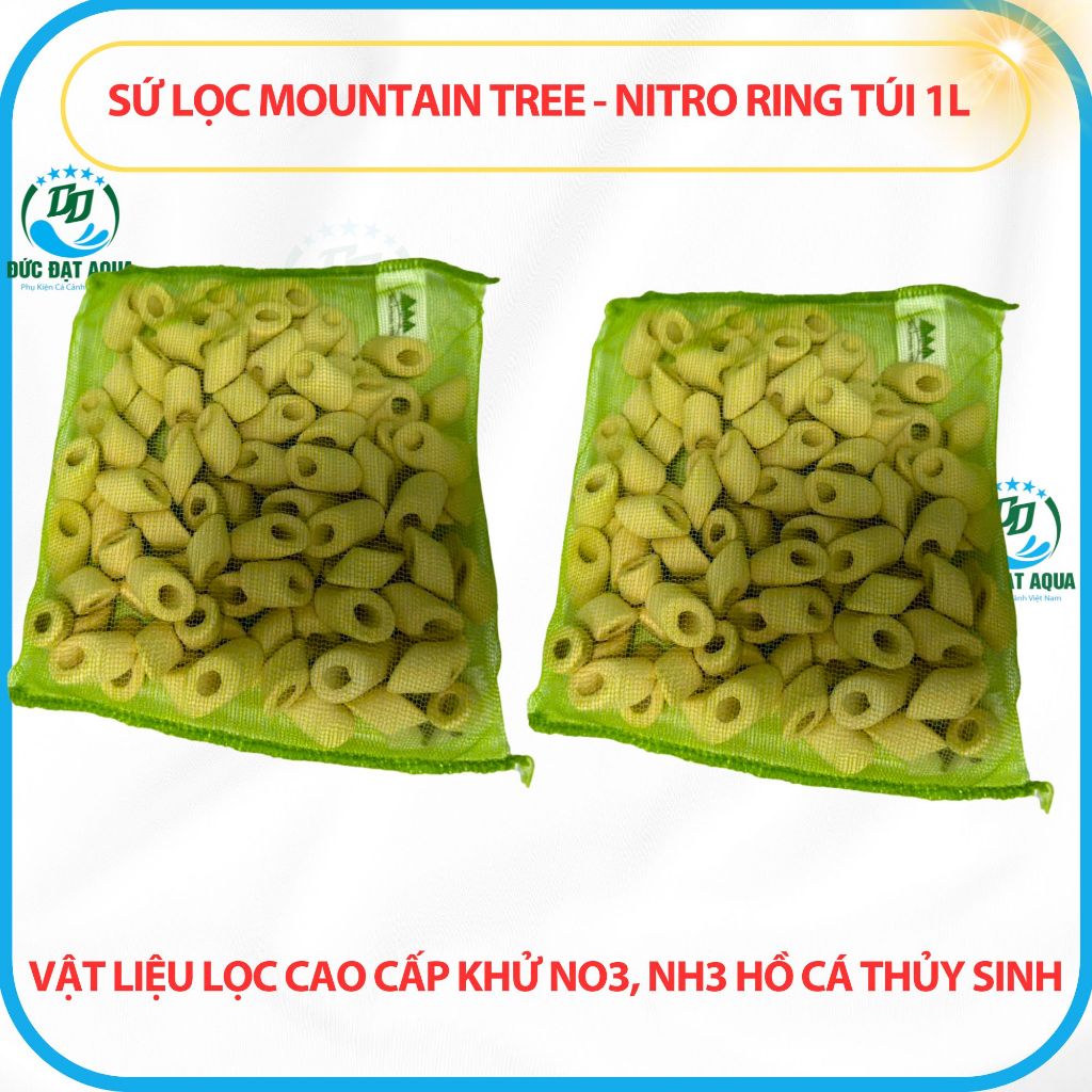 Sứ Mountain Tree NITRO RING- MTF229 túi 1L Vật liệu lọc cân bằng PH Cao câp-hàng chính hãng 6