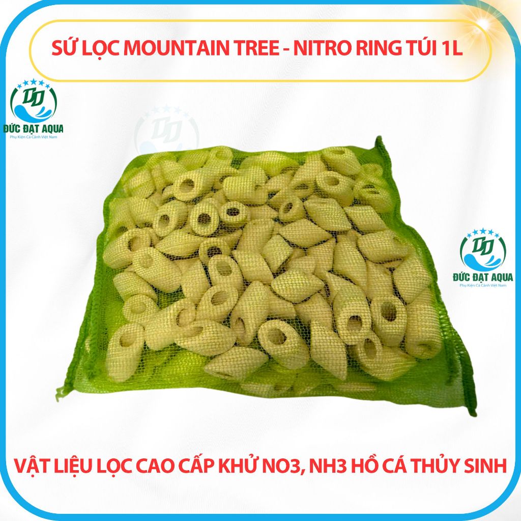 Sứ Mountain Tree NITRO RING- MTF229 túi 1L Vật liệu lọc cân bằng PH Cao câp-hàng chính hãng 3