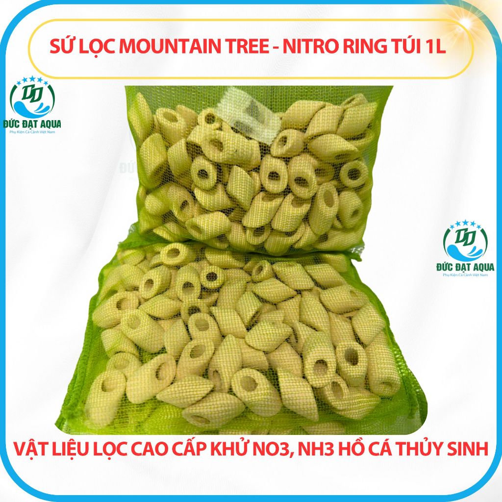 Sứ Mountain Tree NITRO RING- MTF229 túi 1L Vật liệu lọc cân bằng PH Cao câp-hàng chính hãng 5