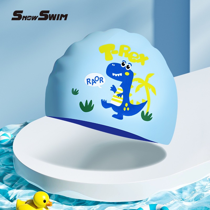 Mũ bơi Snow Swim cho trẻ em bằng sillicone bền đẹp giá rẻ, họa hình siêu đẹp, siêu dễ thương