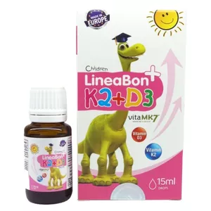 Vitamin D3K2 LineaBon Plus 15ml - phiên bản tiết kiệm - bổ sung Vitamin D3 và Vitamin K2