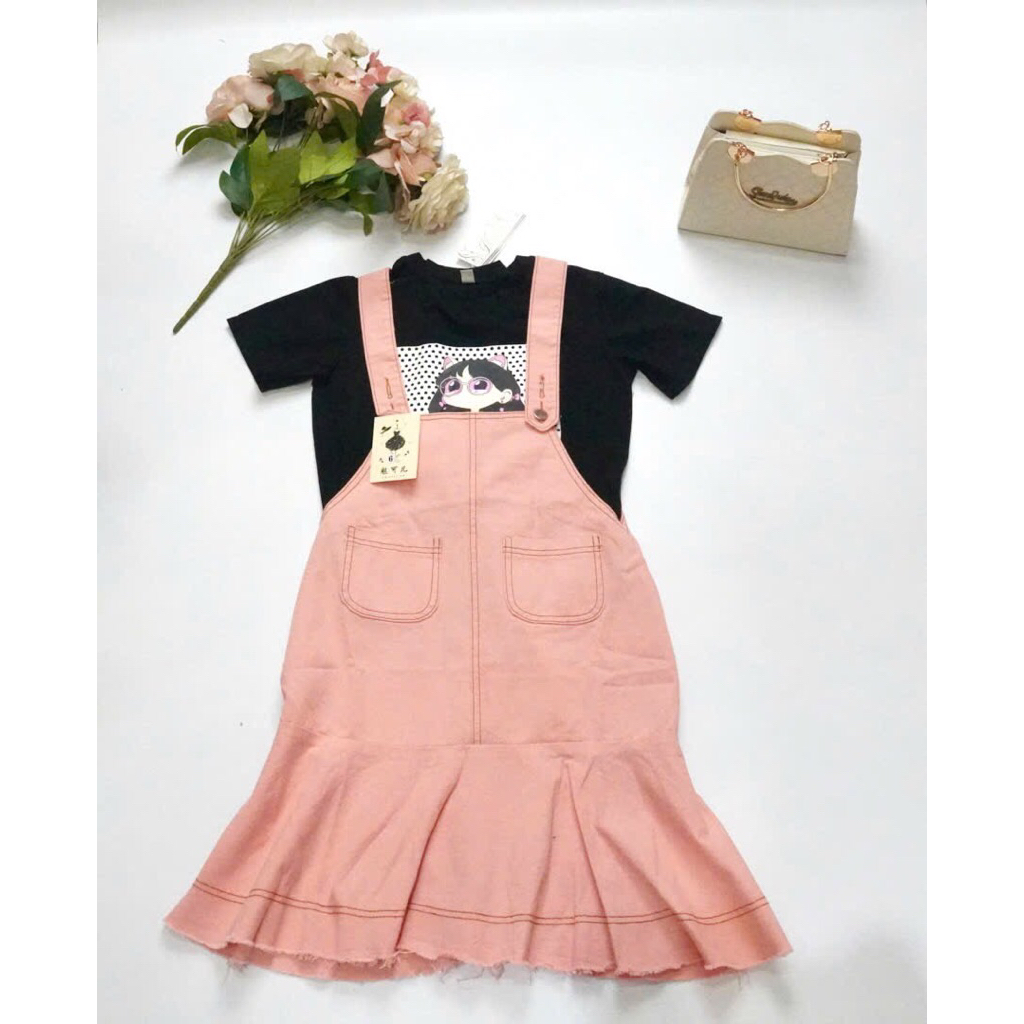 Sét yếm Hàn Quốc Bé gái size đại và mẹ , Yếm kaki váy cho bé gái , sét đồ cặp mẹ và bé gái