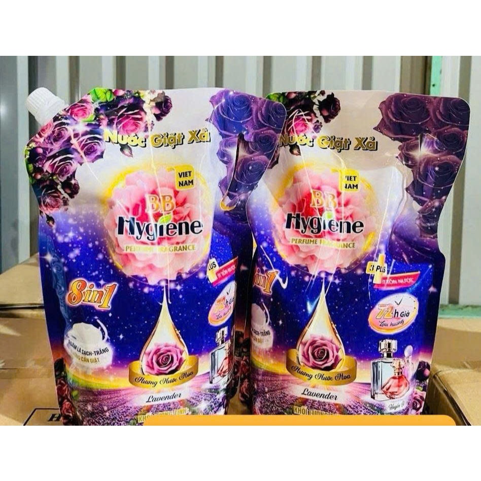 COMBO 2 can Nước giặt HygienB Việt Nam sản xuất 3in1 giặt - xả Công nghệ Thái Lan, 2 ký/can