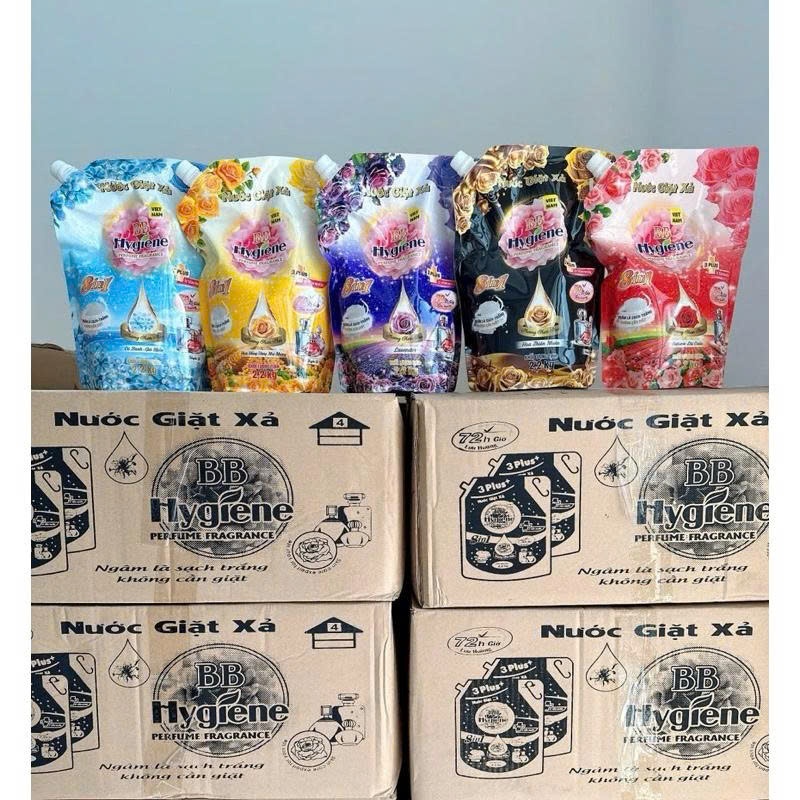 COMBO 2 can Nước giặt HygienB Việt Nam sản xuất 3in1 giặt - xả Công nghệ Thái Lan, 2 ký/can