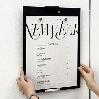 Bảng Menu Treo Tường ADOR Khắc Logo, Bảng Nội Quy Treo Tường, Menu A3 Treo Tường
