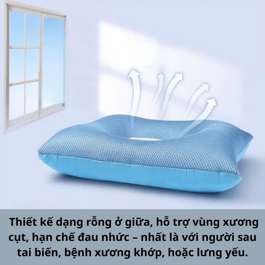Gối ngồi chống hăm, chống loét cho người già, người bệnh - Thoáng khí, êm ái, giảm áp lực