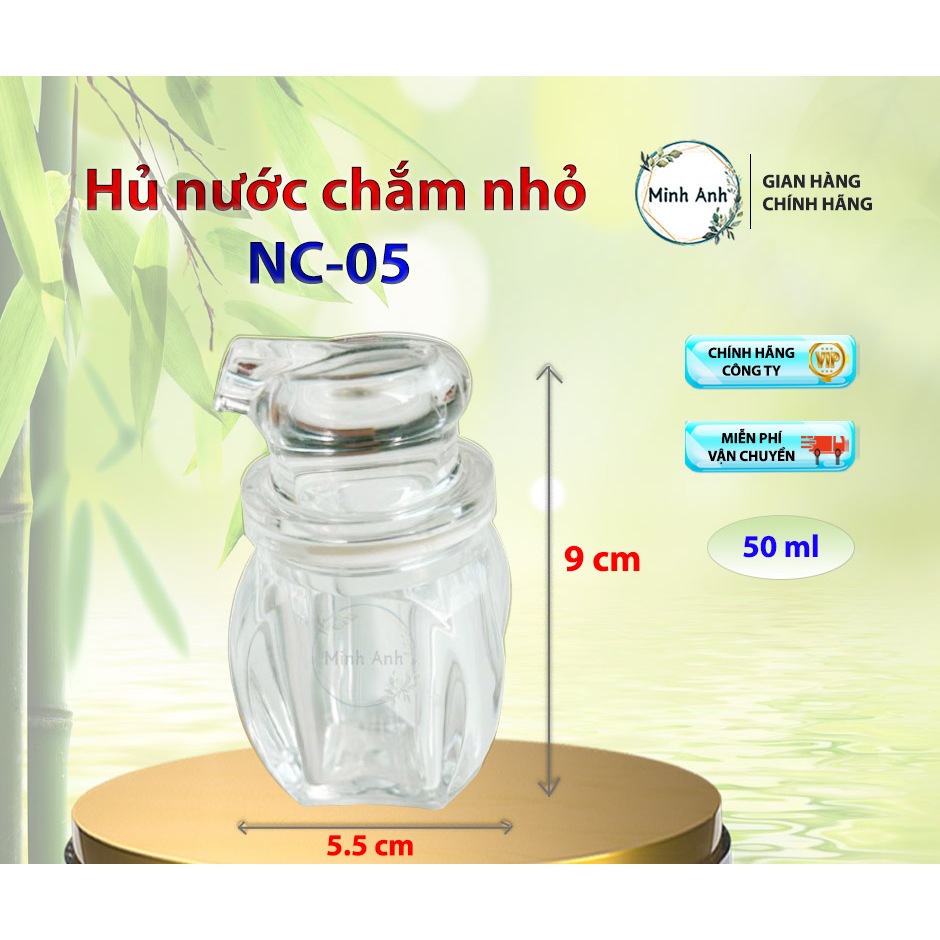 [ Hỏa tốc ] Hủ nước chắm NHỰA trong suốt HNC05 - HNC06 - HNC07 - bền đẹp ( lọ đựng nước chắm nhỏ - trung - đại )