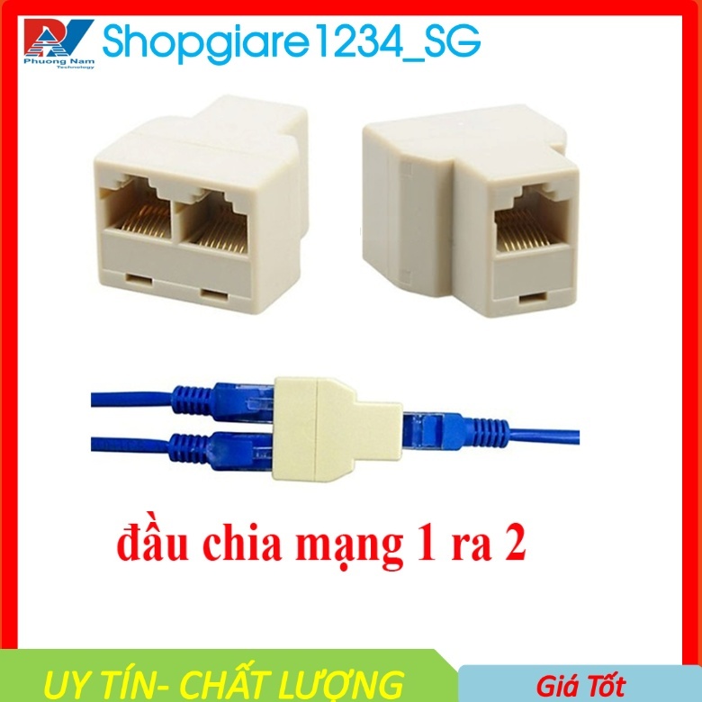 Đầu nối mạng RJ45, TỪ 1 RA 2 - Đầu chia mạng 1 RA 2 | Shopee Việt Nam