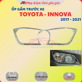 Ốp viền đèn gầm trước xe Toyota Innova 2017 -  2021 mạ crom cao cấp, sáng bóng