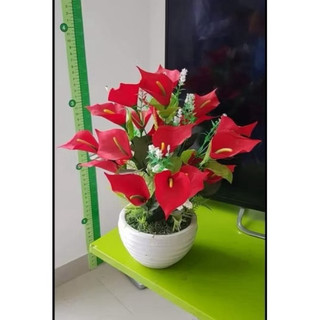 CHÙM HOA RUM NHUNG 14 BÔNG SIÊU XINH- HOA LỤA CAO CẤP