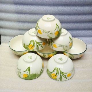 [10 CHÉN] Chén Sứ Ăn Cơm Bằng Sứ Họa Tiết Nhiều Mẫu Đường Kính 11.5Cm, Bát Sứ Chén Sứ - Trường An VN