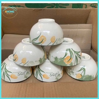 [10 CHÉN] Chén Sứ Ăn Cơm Bằng Sứ Họa Tiết Nhiều Mẫu Đường Kính 11.5Cm, Bát Sứ Chén Sứ - Trường An VN
