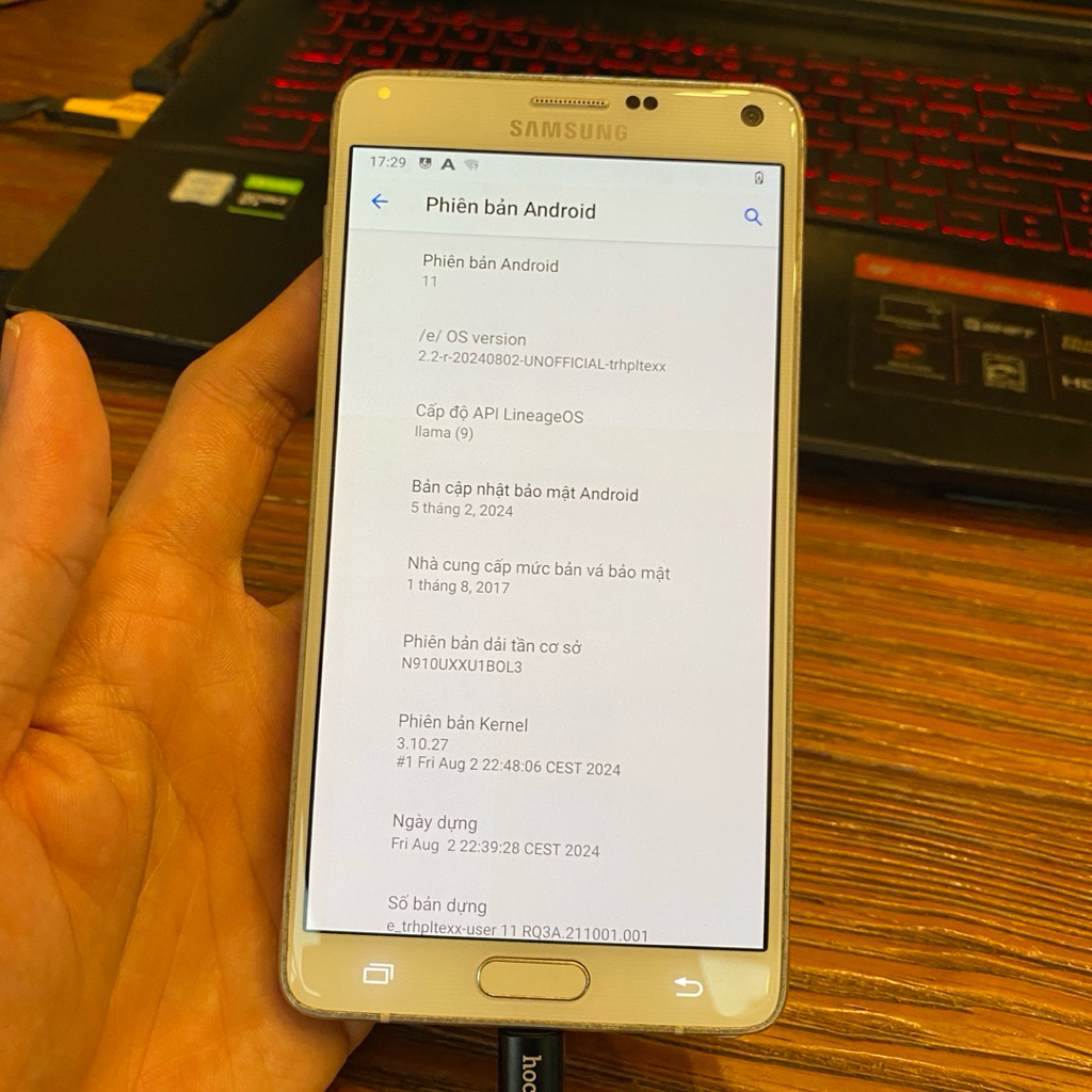 SAMSUNG NOTE 4 – ANDROID 11 (ROM COOK), MÀN 5.7”, 3GB RAM, 2 SIM 4G ...