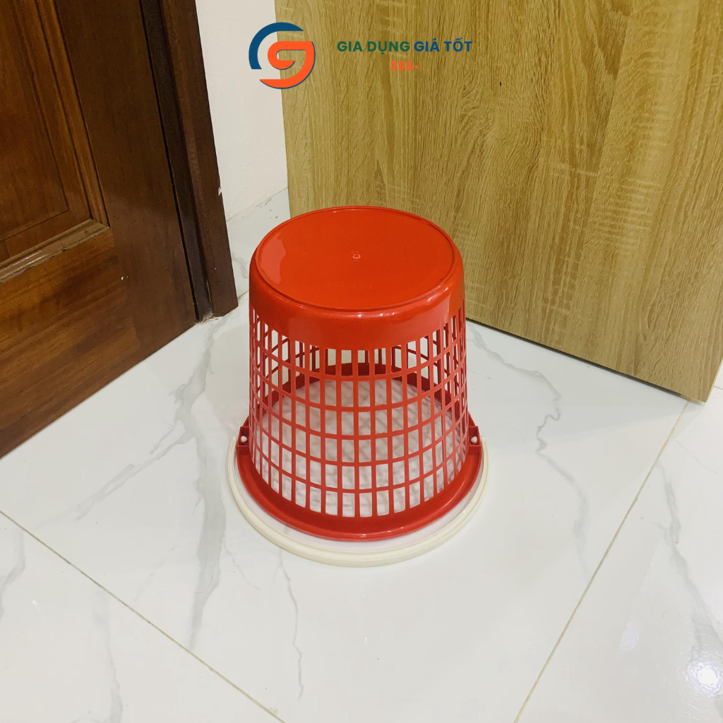 Giỏ rác nhựa có quai xách Song Long - giỏ đựng rác tiện lợi cho gia đình, quán ăn, văn phòng