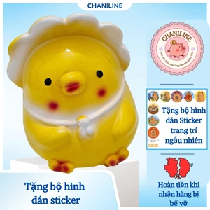 Heo Đất Lợn Đất gà đội mũ SIZE TO lỗ tròn đáng yêu Ống heo tiết kiệm tiền,trang trí,quà tặng