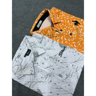 Áo golf titleist nam polo vải thun co dãn thấm hút mồ hôi