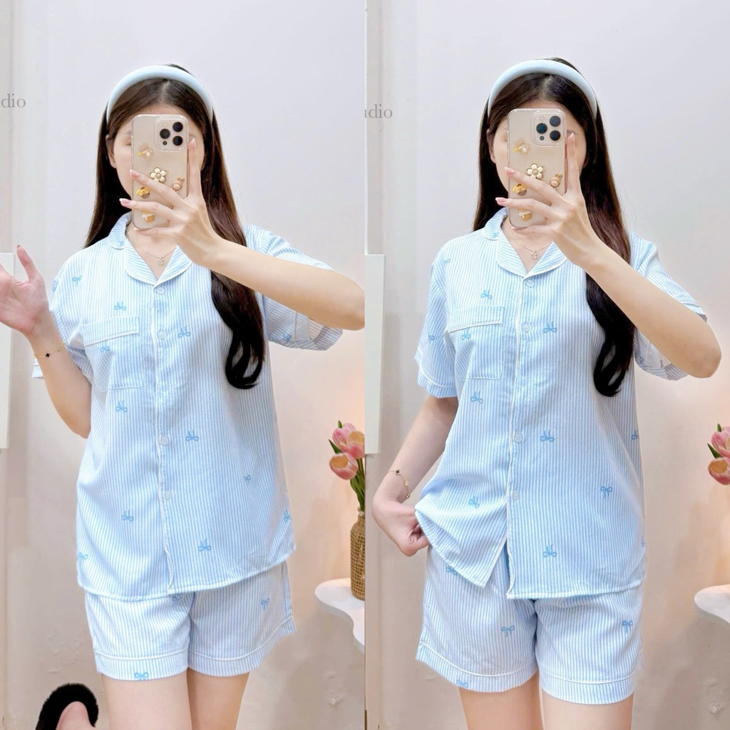 Nơ sọc xanh M
