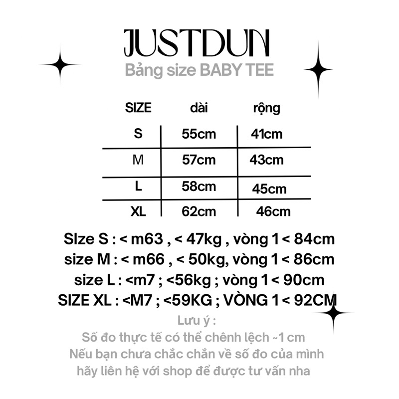 Áo Thun Nữ Baby Tee JUSTDUN B2 – Thêu “BLACK PEARL” Ver2, Chất Cotton Mềm Mịn, Co Giãn Nhẹ