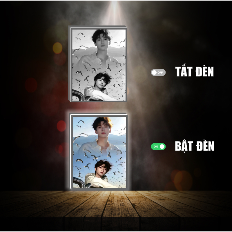 Tranh đèn led 3D đổi màu Phim Nghịch Ái - Revenged love/Ngô Sở Uý/Trì Sính - trang trí bàn làm việc, đèn ngủ