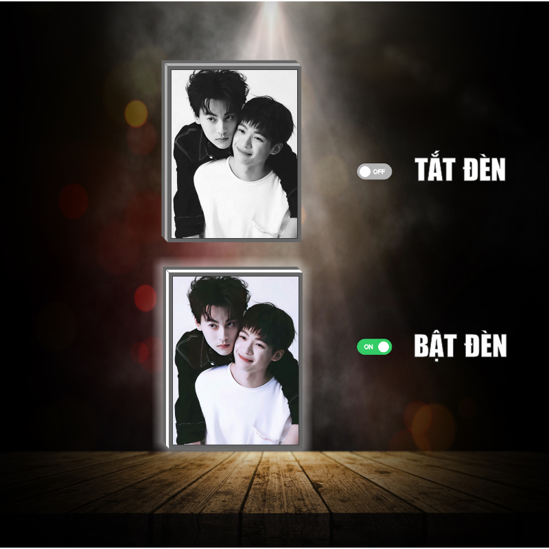 Tranh đèn led 3D đổi màu Phim Nghịch Ái - Revenged love/Ngô Sở Uý/Trì Sính - trang trí bàn làm việc, đèn ngủ