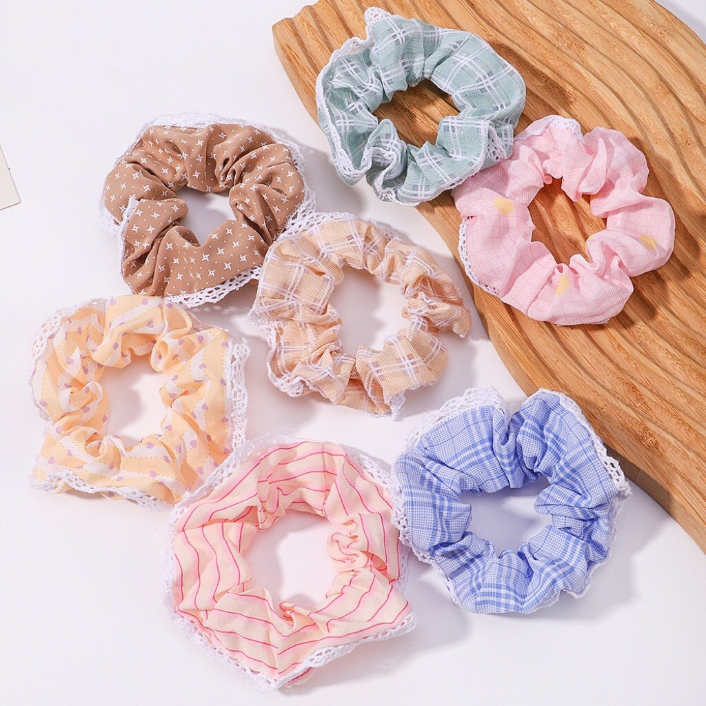 Dây Buộc Tóc Kẻ Caro nhiều màu