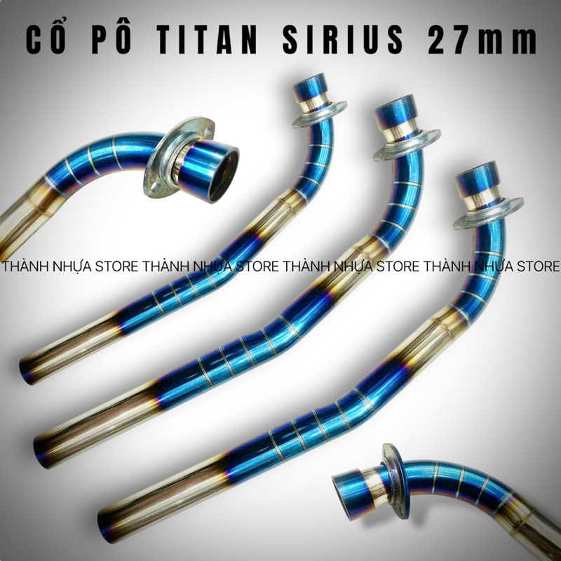 Cổ Pô Titan Sirius Wave Exciter Inox mạ PVD
