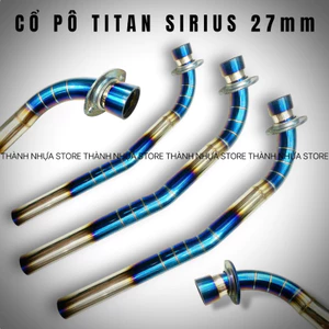 Cổ Pô Titan Sirius Wave Exciter Inox mạ PVD
