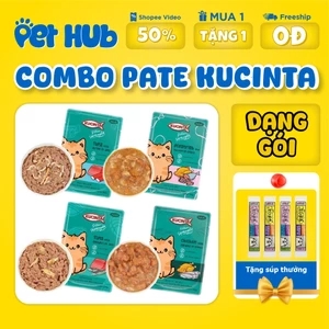 DATE 09/2026 COMBO 20 & 10 Gói Pate KUCINTA Gói 80g Dành Cho Mèo - Pate Mèo Cam Kucinta Nhập Khẩu Malaysia
