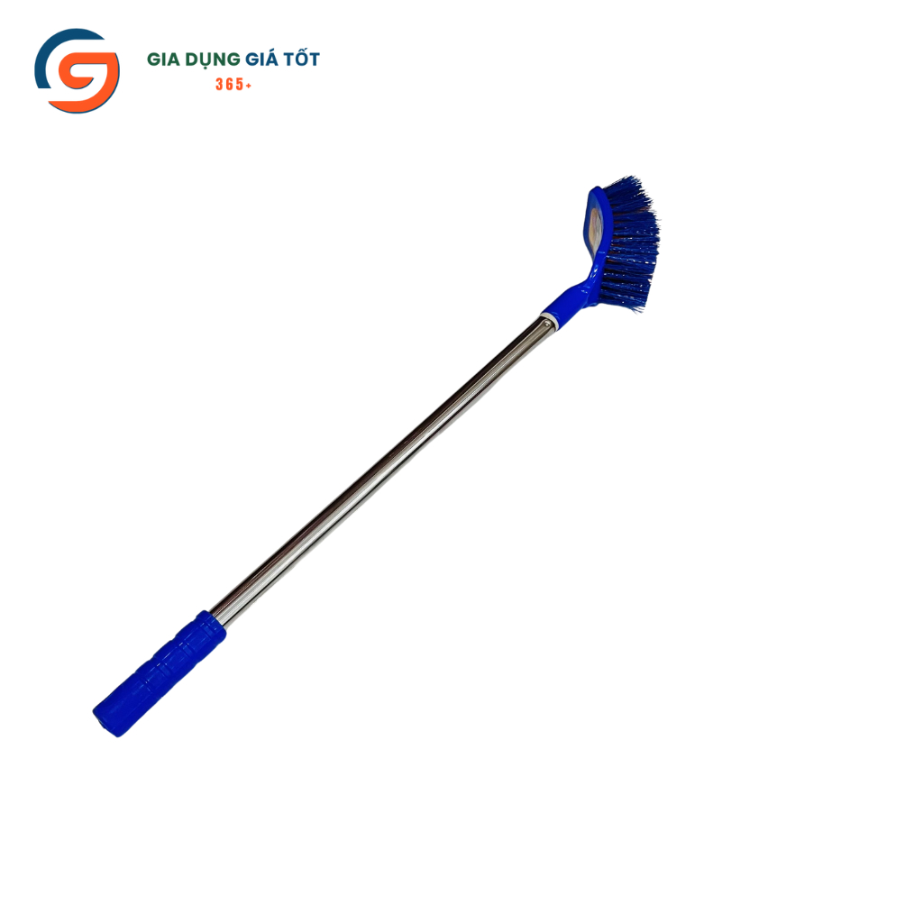 Cọ toilet cong 1 đầu cán inox - bàn chải chà bồn cầu nhà vệ sinh, chổi cọ toilet tiện lợi