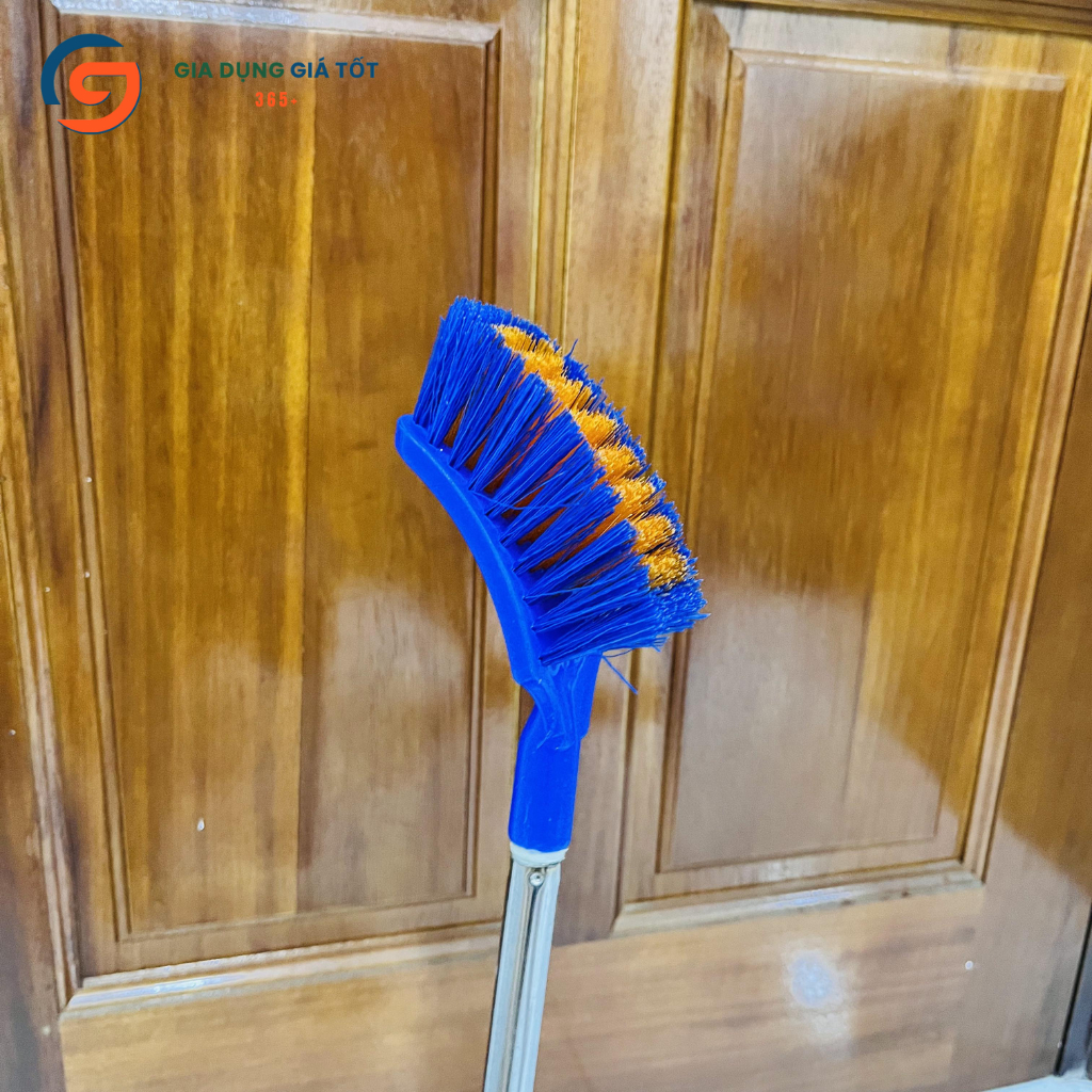 Cọ toilet cong 1 đầu cán inox - bàn chải chà bồn cầu nhà vệ sinh, chổi cọ toilet tiện lợi