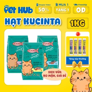 Hạt Mèo Cam Kucinta Thức Ăn Khô 1kg Dinh Dưỡng Cân Bằng Cho Mèo
